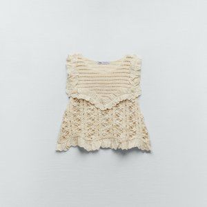 Zara Crochet Vest or Top NWT